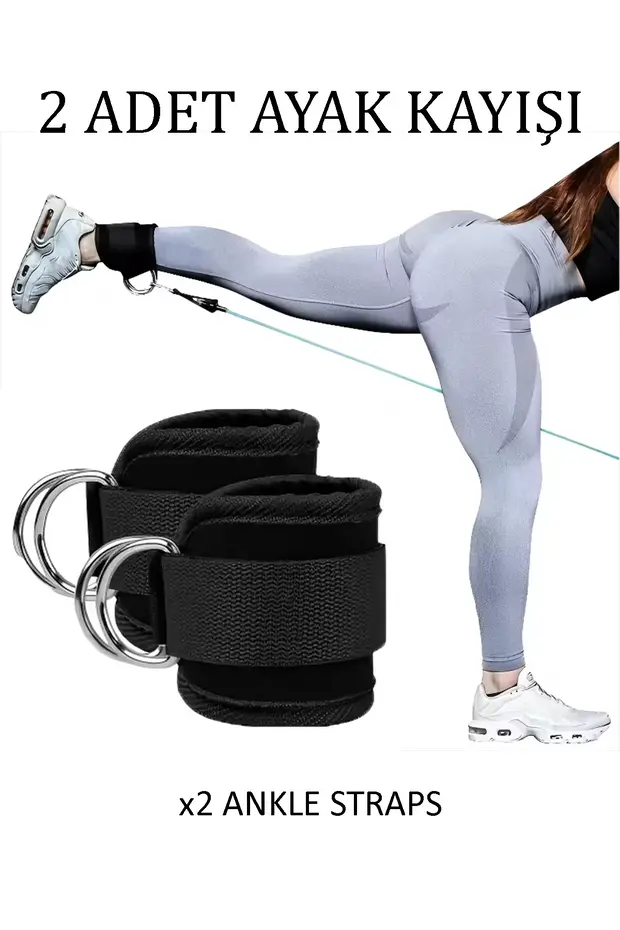  Ayak Kayışı Ankle Strap Bilek Kayışı Ayak Kayışı Fitness Çekiş Aparatı Direnç Ayak Çekme Aparatı